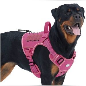 NWT Auroth Tactical Pink Dog Harness No Pull Adjustable, Reflective, Size Large